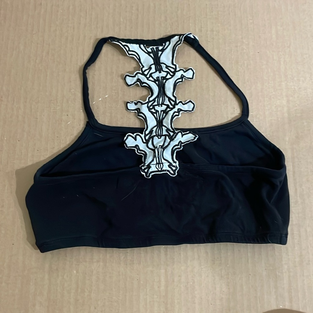 Skeleton/Skull bra sports bra black